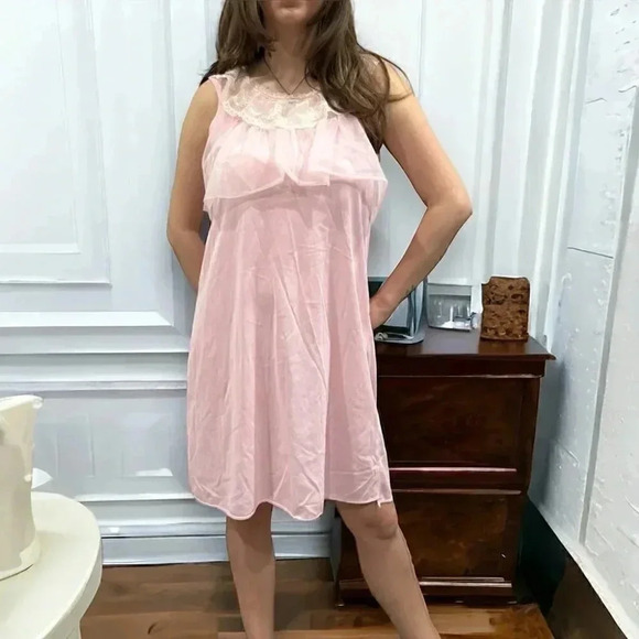 Vintage cottagecore slip dress M - Picture 1 of 7